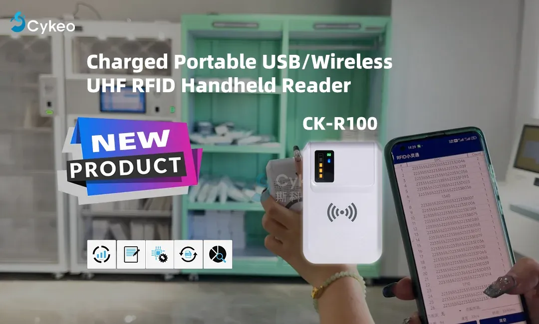 Charged Portable USB/Wireless  UHF RFID Handheld Reader 