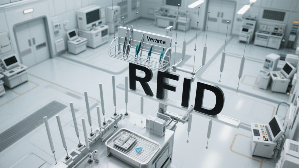 RFID antenna array installed in a hospital sterilization center.