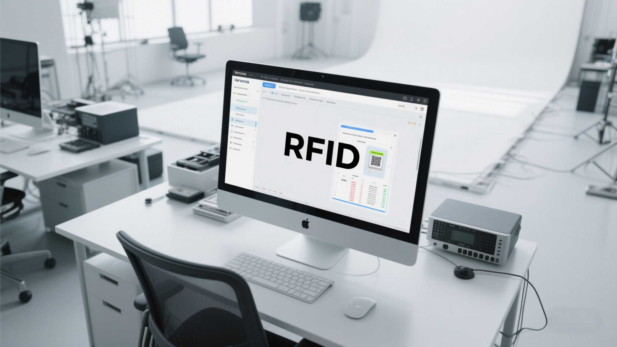 Free RFID software displaying scanned tag data in real-time.