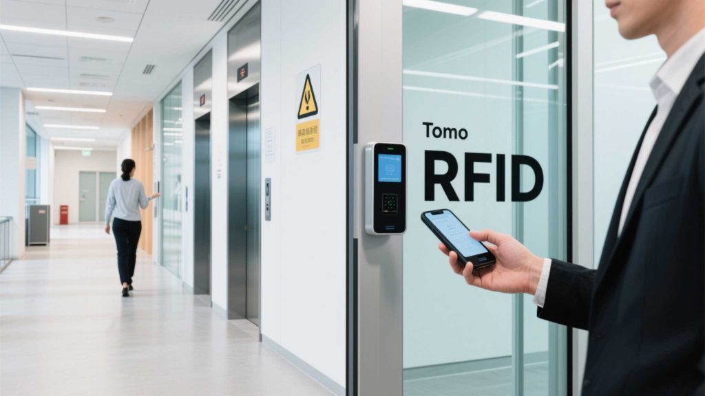 Cykeo RFID reader with mobile phone interaction.