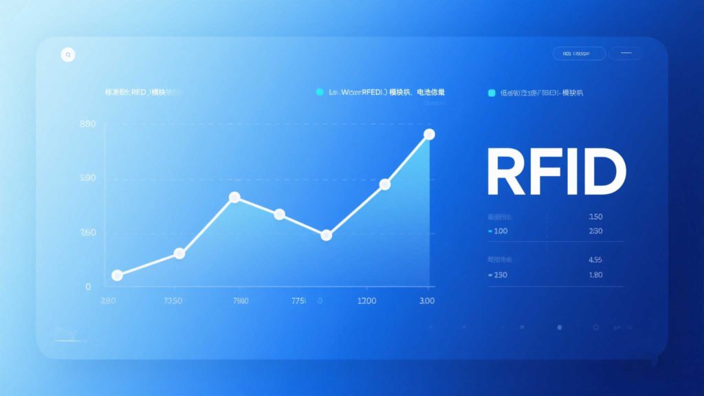 Graph comparing battery life of standard vs. low-power RFID modules.