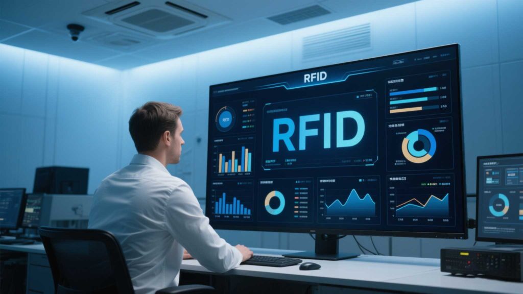 Dashboard showing real-time inventory levels from RFID scans.