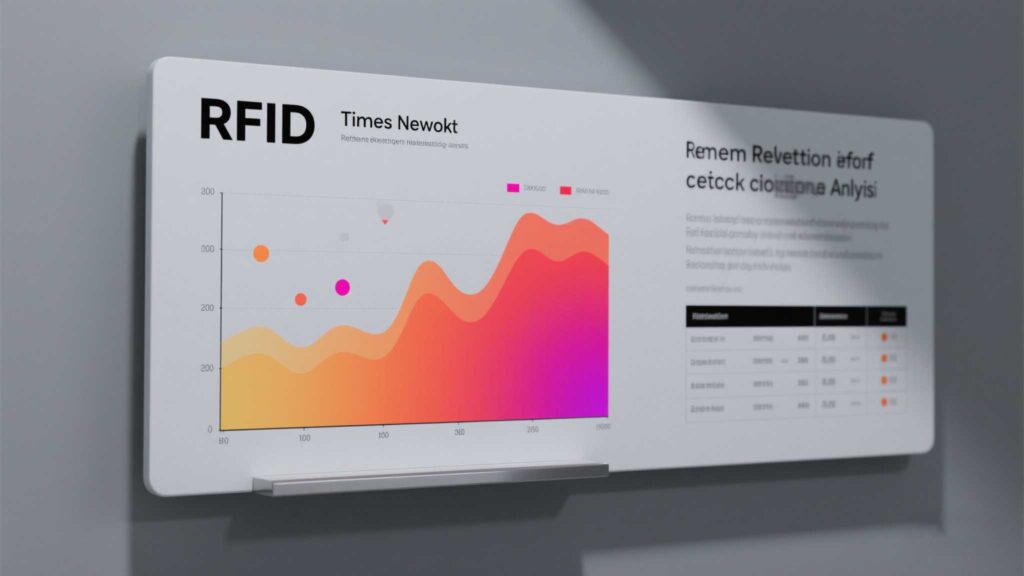 Thermal map showing RFID read density before/after repositioning.