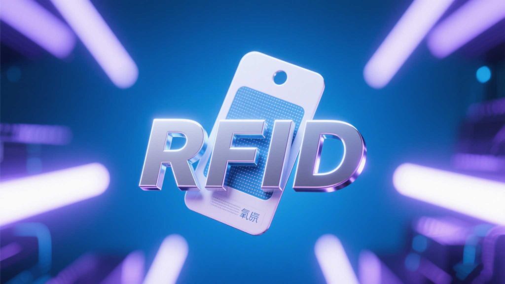 Close-up of an on-metal RFID tag vs. a standard tag, showing the ferrite layer.