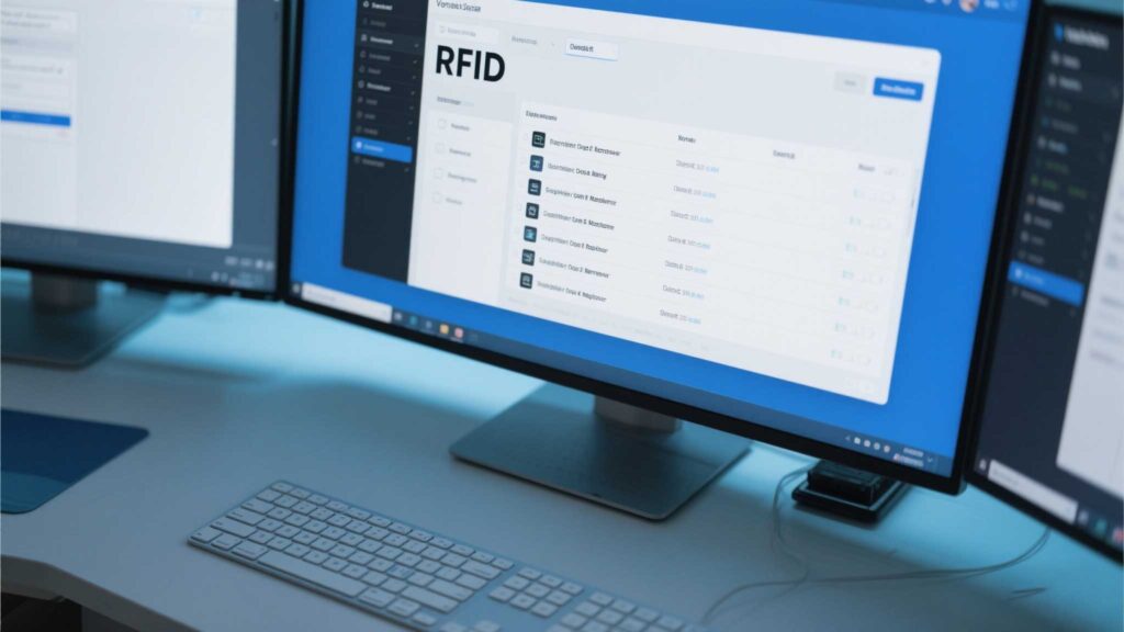 Windows Device Manager showing a properly installed RFID reader driver.