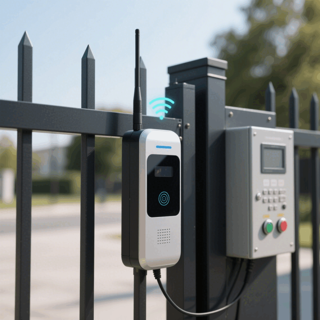 RFID reader installed at gate