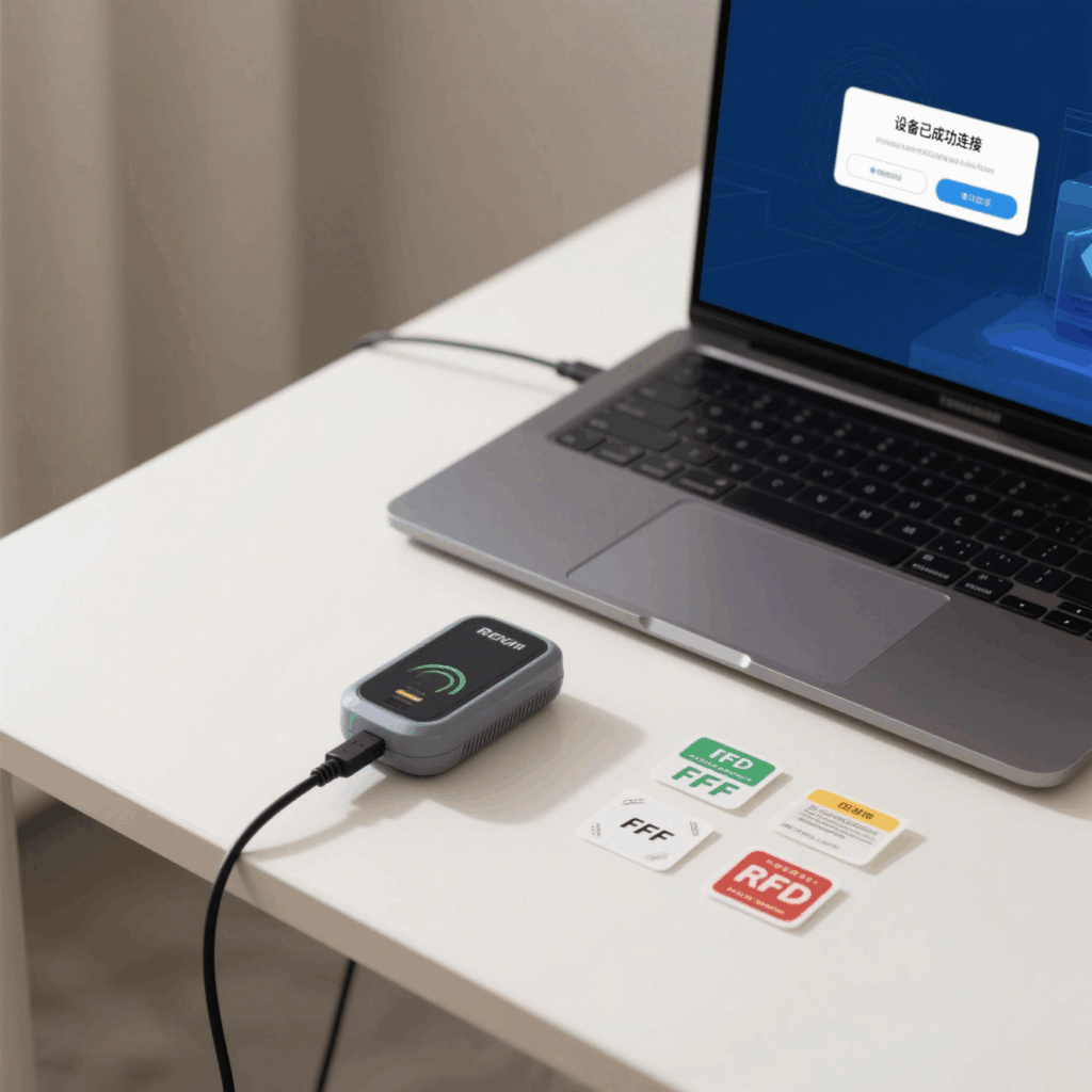 Plug and play RFID readers connect via USB or Ethernet, require no driver installation, support multiple RFID protocols, and enable true “plug-and-read” functionality