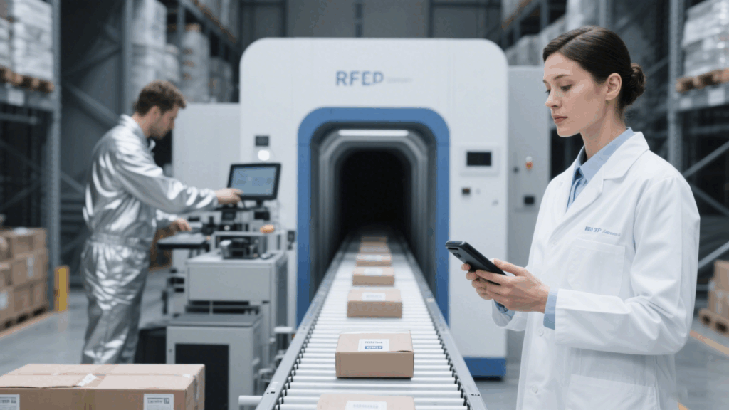 Staff Operations in Practical Applications of RFID Tunnel，RFID Tunnel Logistics and Warehouse Management