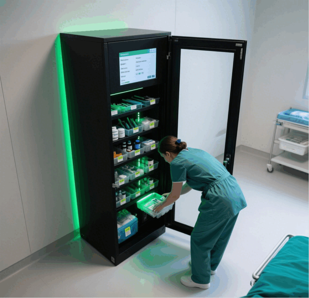 RFID smart medical cabinet in hospital