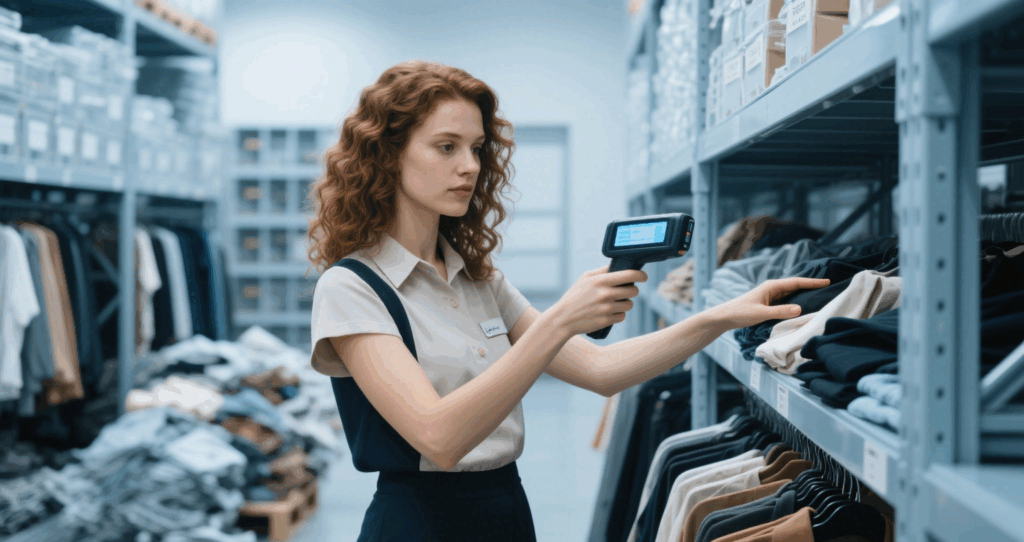 RFID systems automatically identify garment categories and storage locations, ensuring correct placement.
