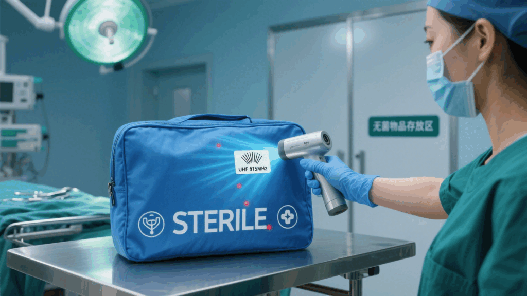 Hospitals use UHF RFID to validate kit integrity before and after surgery, ensuring safe and complete procedures