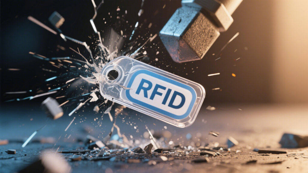 RFID tag being hit by a falling object but still readable