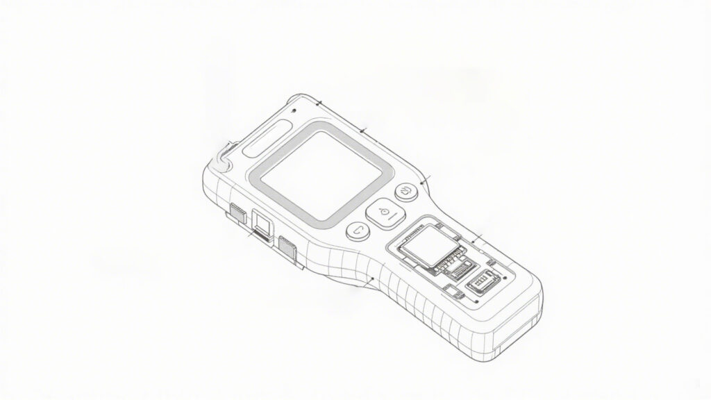 Structure diagram of handheld RFID reader