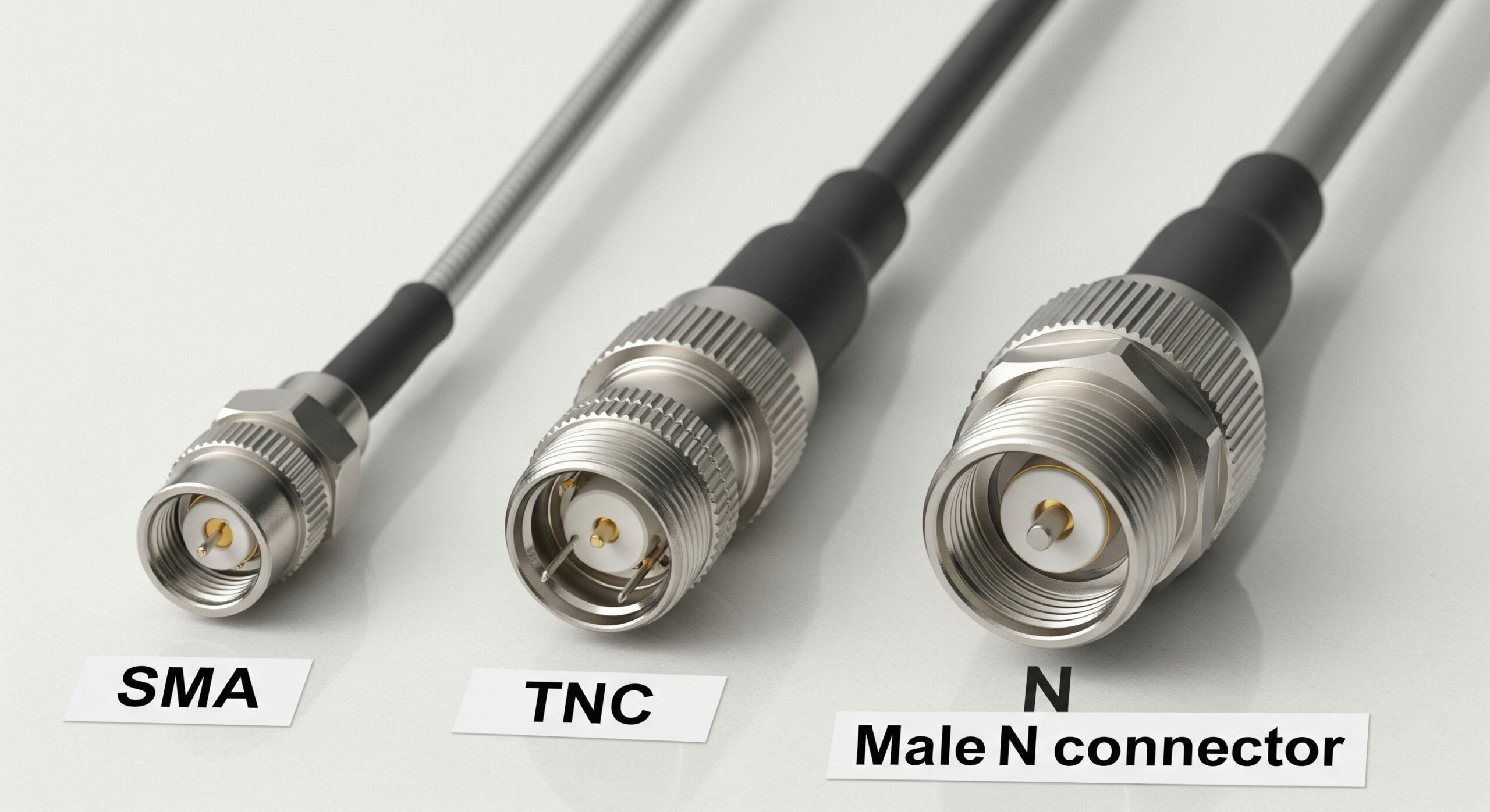 rfid antenna connector cable and common connector types SMA TNC N scaled