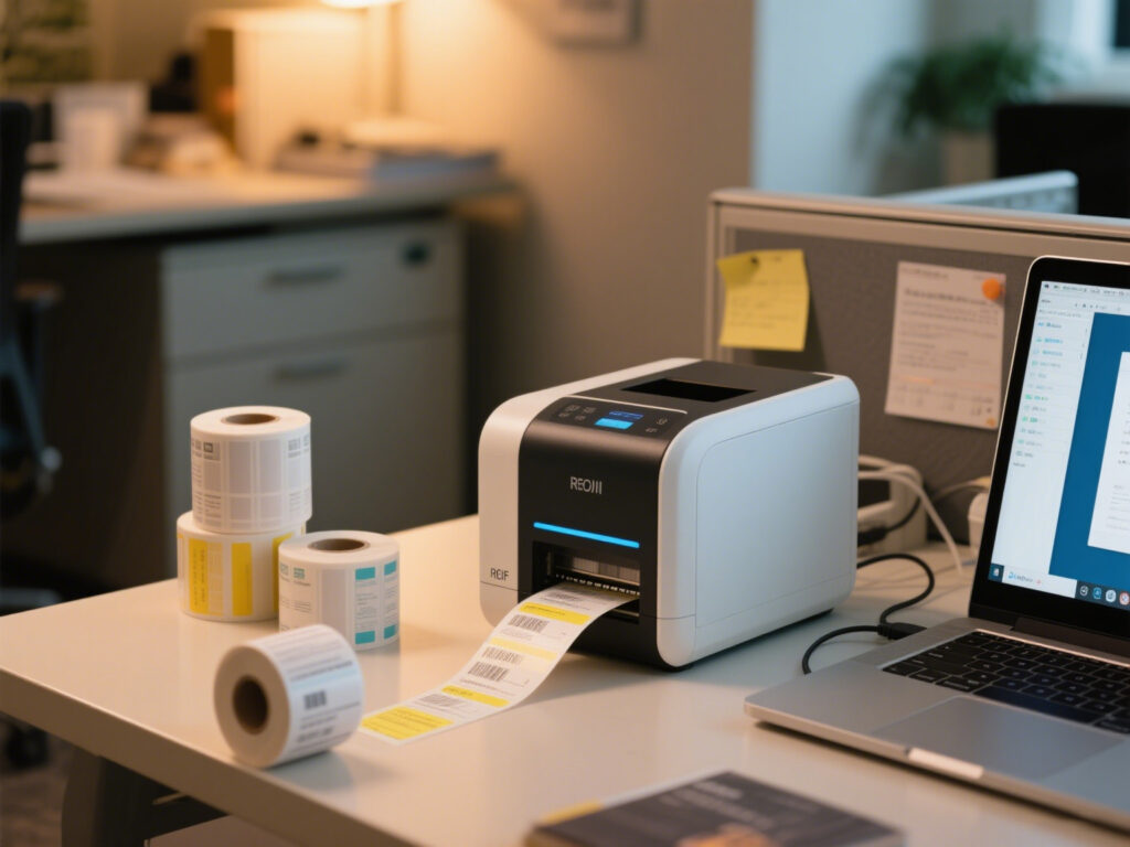 Desktop RFID Printer in Office Workflow