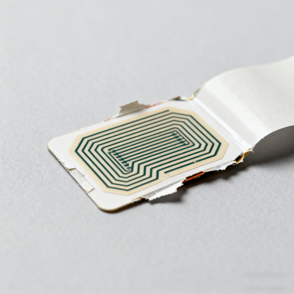 Antenna component of RFID tag structure