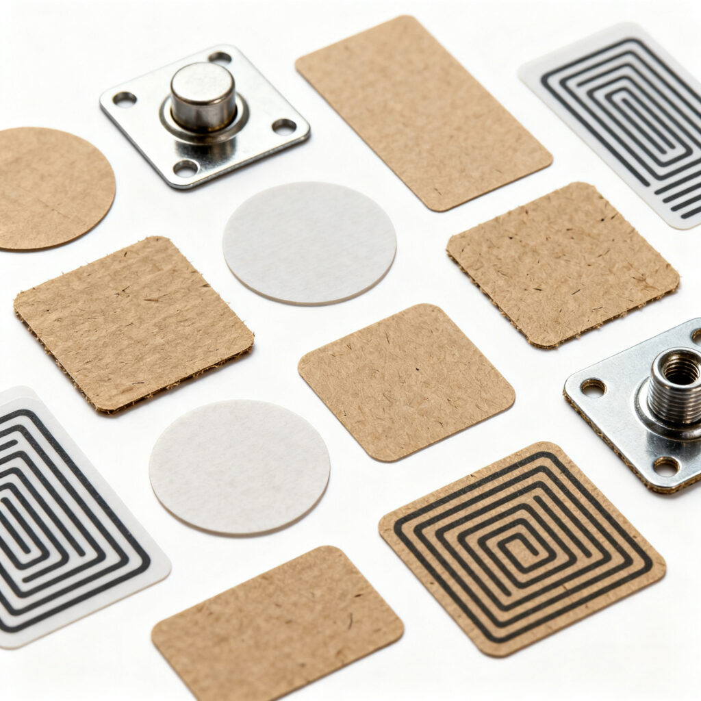 Different types of RFID labels including paper, metal-mount, and eco-friendly