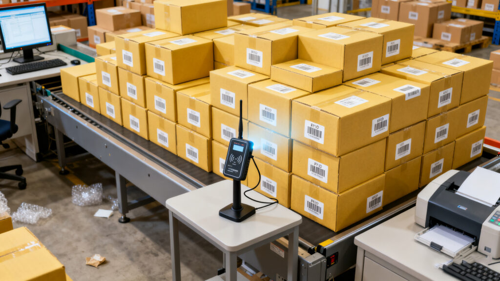 RFID inventory management using multiple tags on cartons