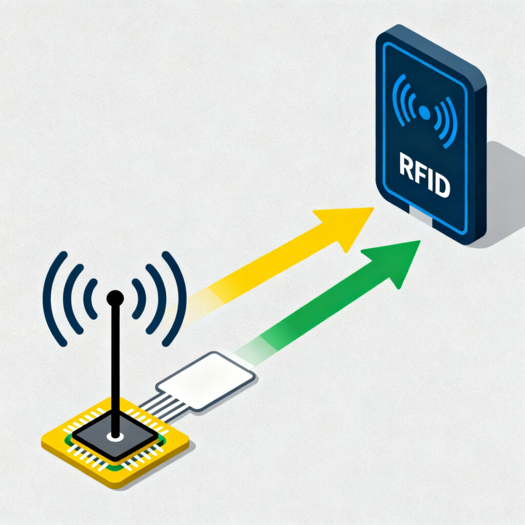 RFID tags and a reader