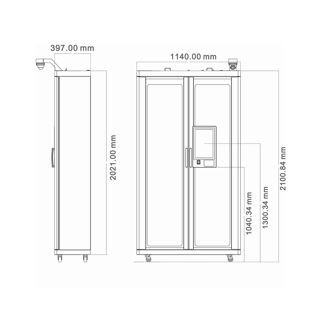 CK-G120H Archive System RFID file cabinet size