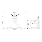 CK-TP2C Fixed RFID Tunnel Reader Size