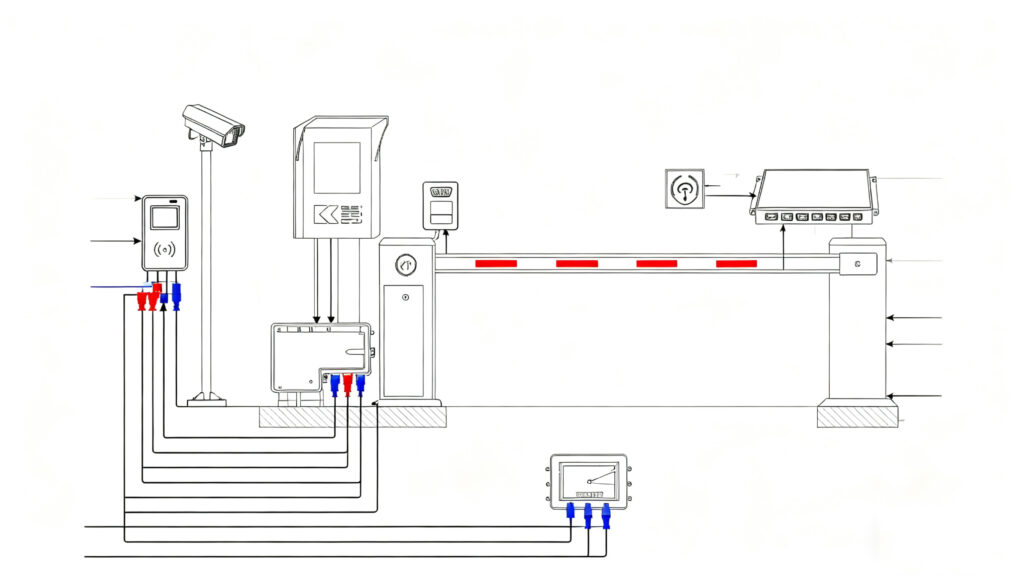 Industrial rfid parking access system diagram