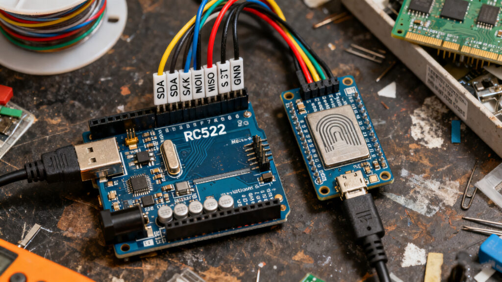 RC522 RFID module connected to an Arduino