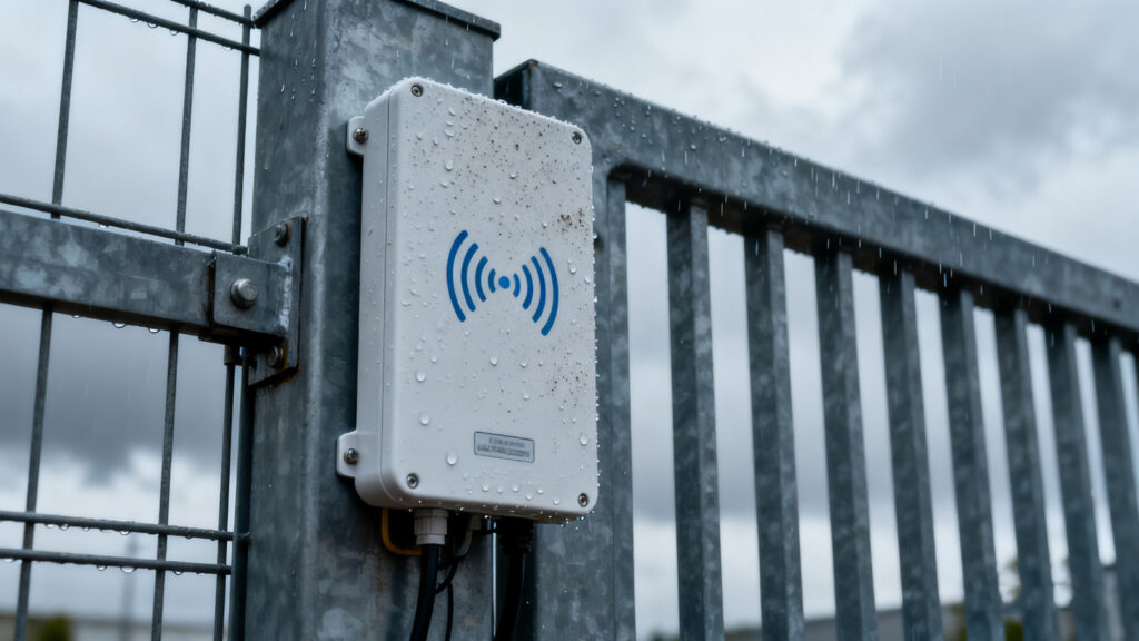 UHF integrated RFID reader installed outdoors