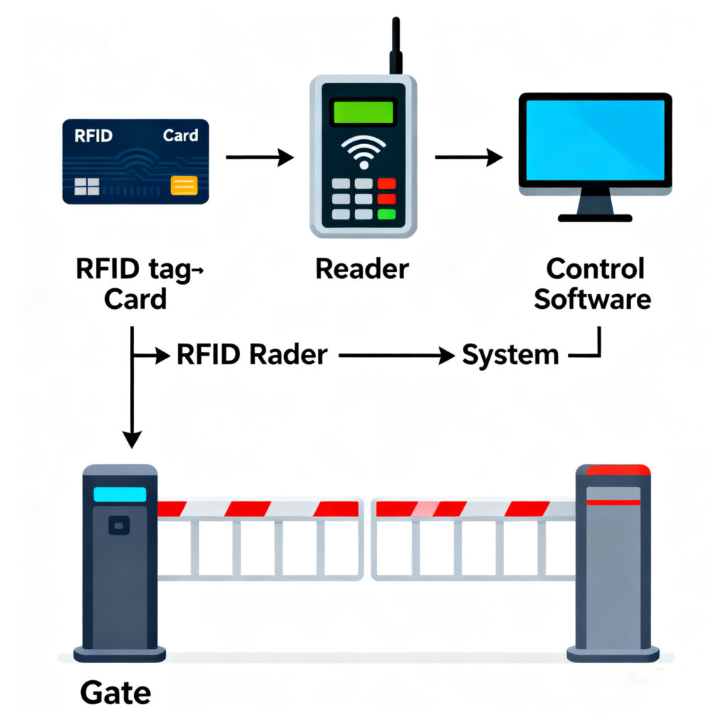 fixed RFID gate reader components
