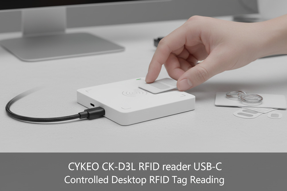 CYKEO RFID Reader USB-C for Desktop Tag Convers...