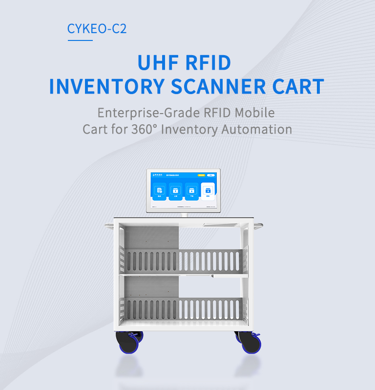 CYKEO-C2 UHF RFID Inventory Scanner Cart​（images 2）
