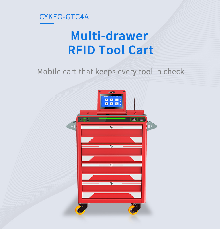 CYKEO-GTC4A Multi-drawer RFID Tool Cart（images 2）