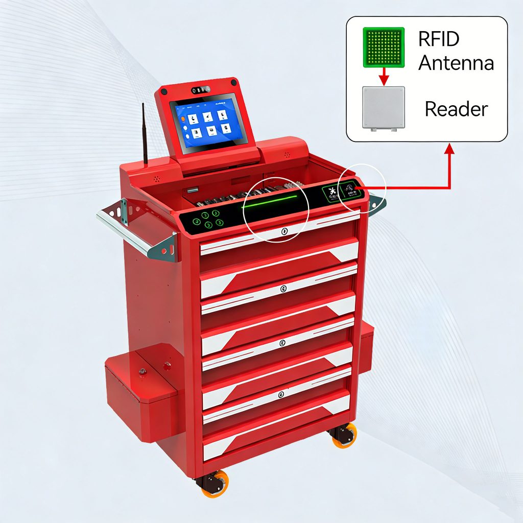 CK-GTC4A RFID antennas and readers integrated into storage cabinets by suppliers, illustrating modular and cost-effective solution