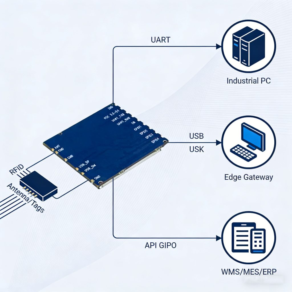 CK-M1LX1 Embedded RFID Module in Industrial System Architecture