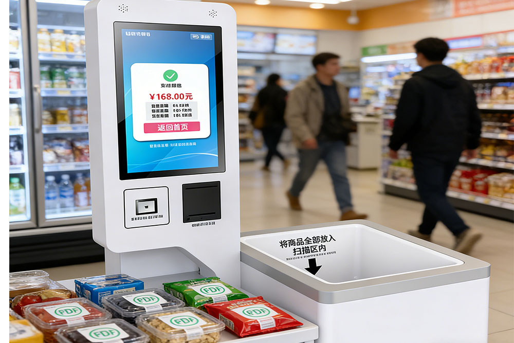 UHF RFID Self-Checkout Kiosk Designed for Unman...