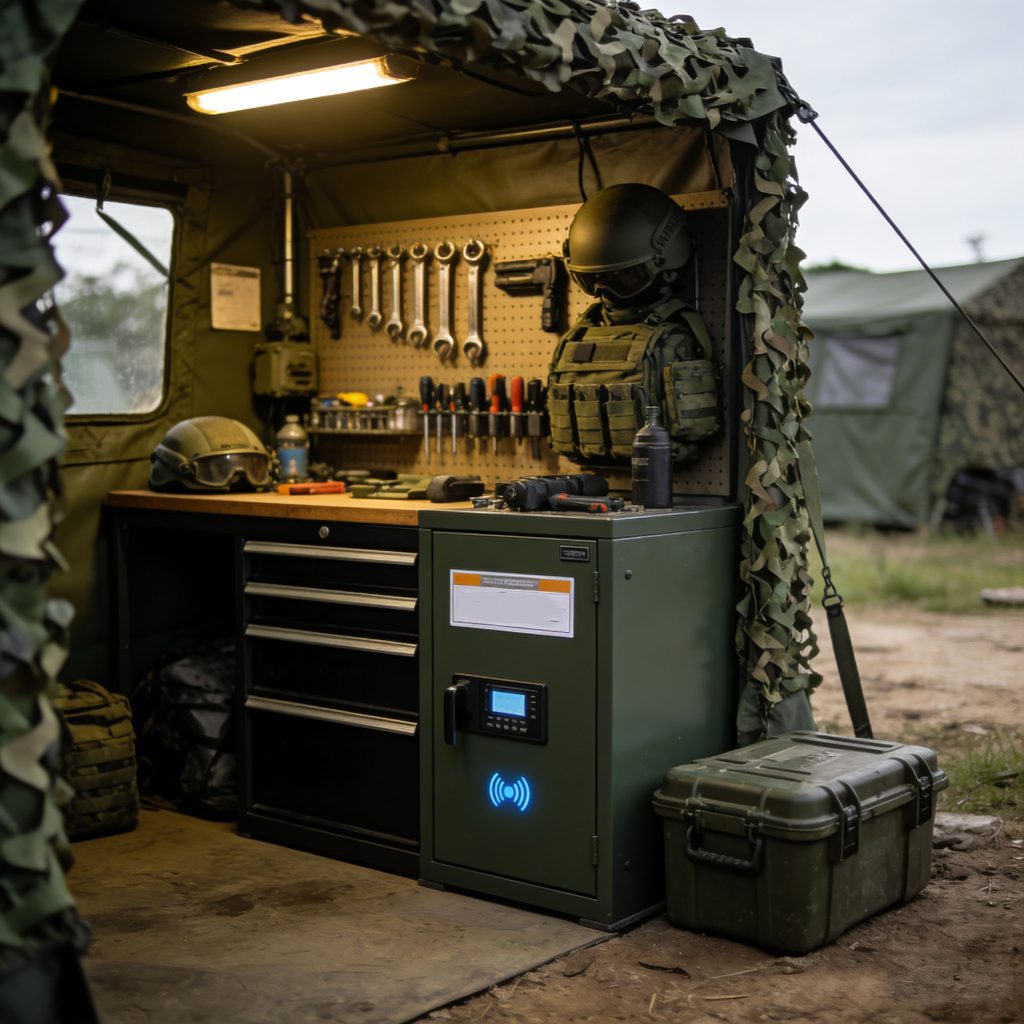 CK-GT3B RFID tool cabinet used in a remote military outpost for secure tool management