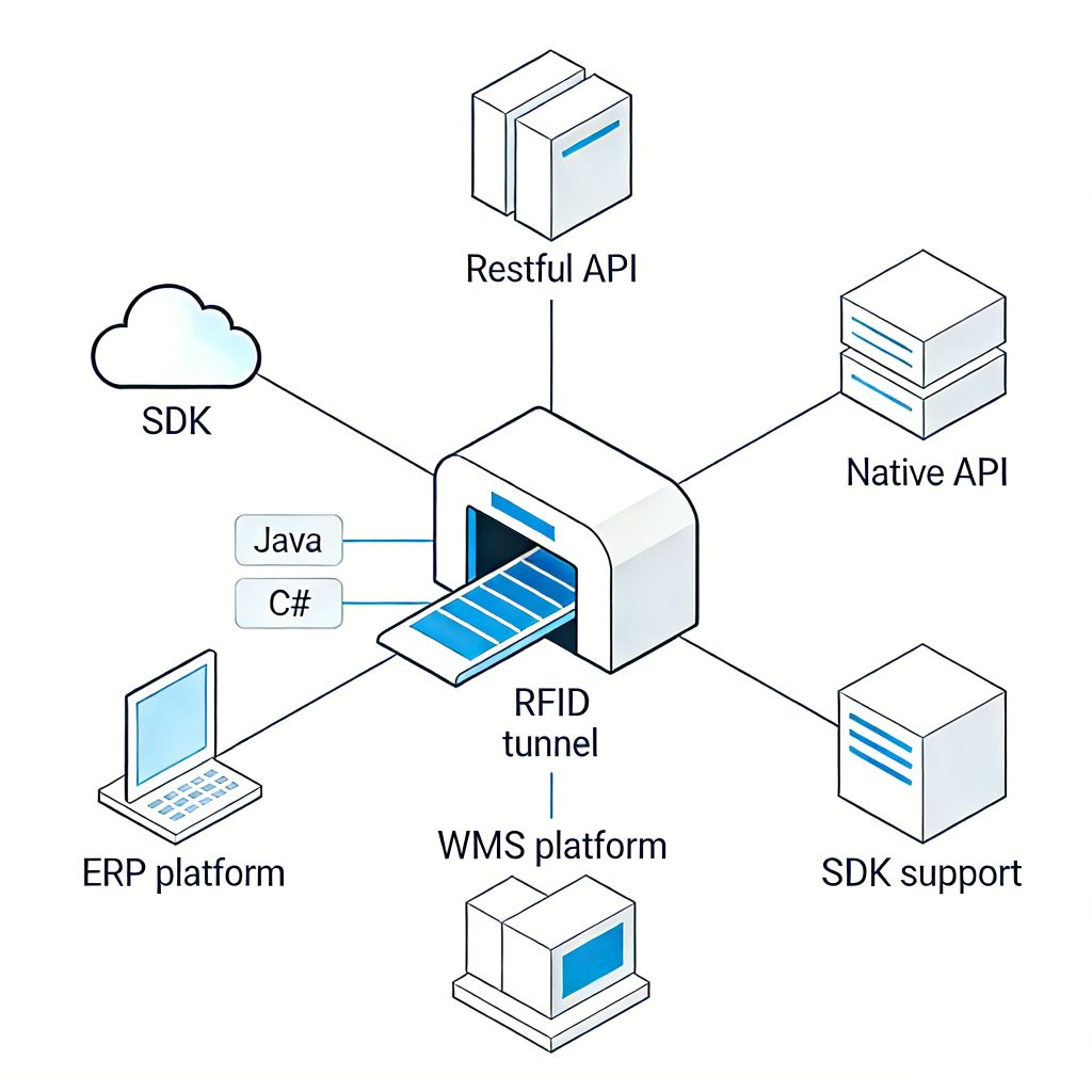 RFID Tunnel System Integration with WMS and ERP via API