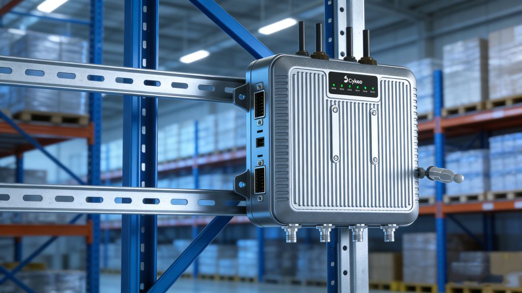 What Exactly Is RFID Hardware? A Simple Breakdown of Tags, Readers, and Antennas 2 UHF RFID fixed reader mounted on a metal rack