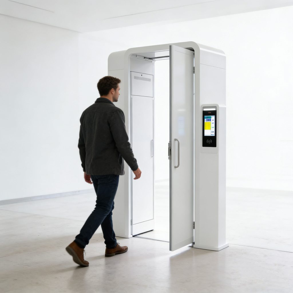 Walk Up, Door Opens Touch-Free Access in Action