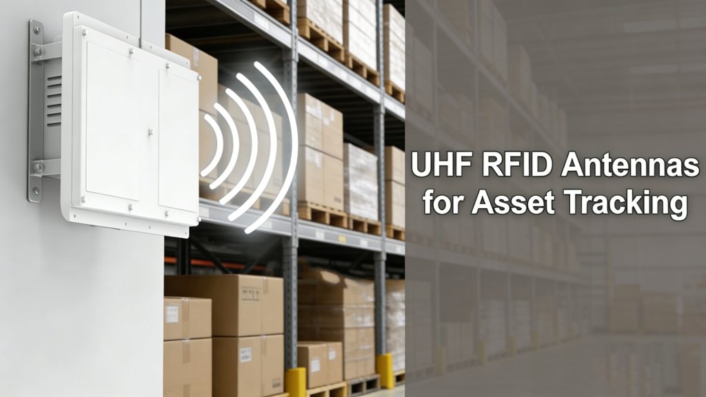 Industrial warehouse with CK‑A11 UHF RFID antennas