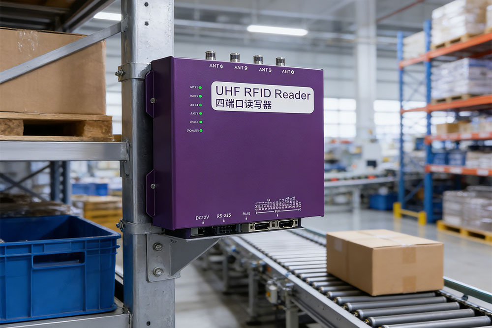 CK-R4 UHF RFID Reader in an Industrial Setting