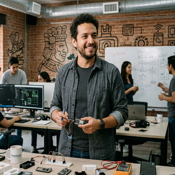 Mexican IoT software developer portrait