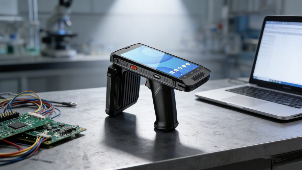 Handheld RFID reader used for internal RFID development