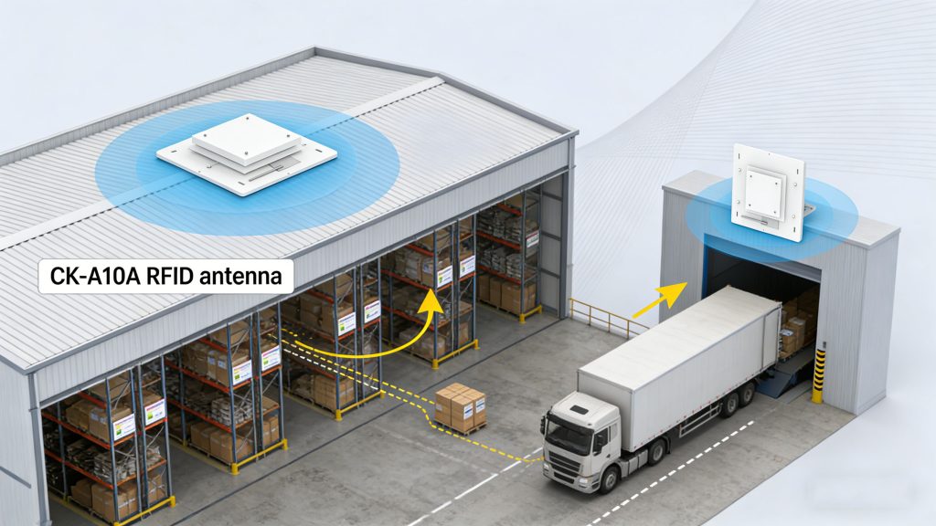 CK-A10A RFID antenna real  time in warehouse and shipping area