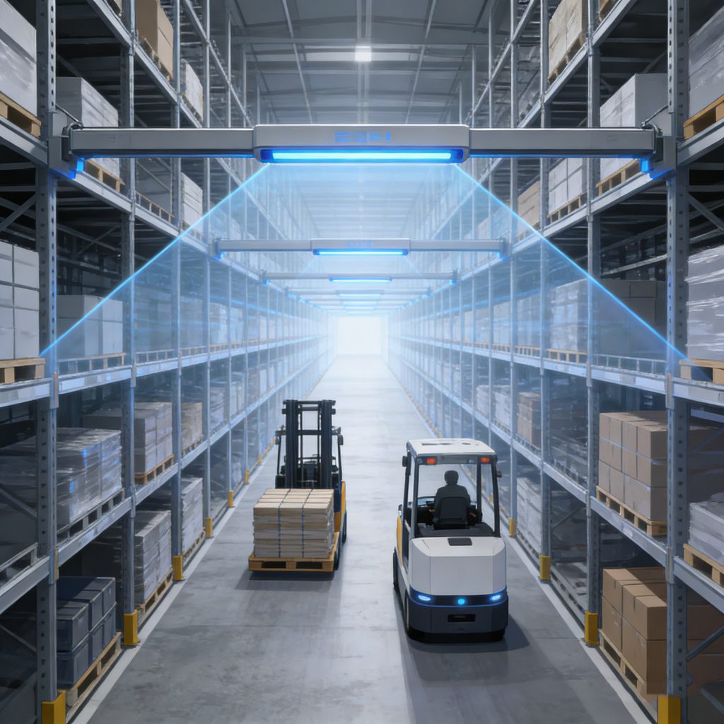 RFID Antennas mounted in Warehouse