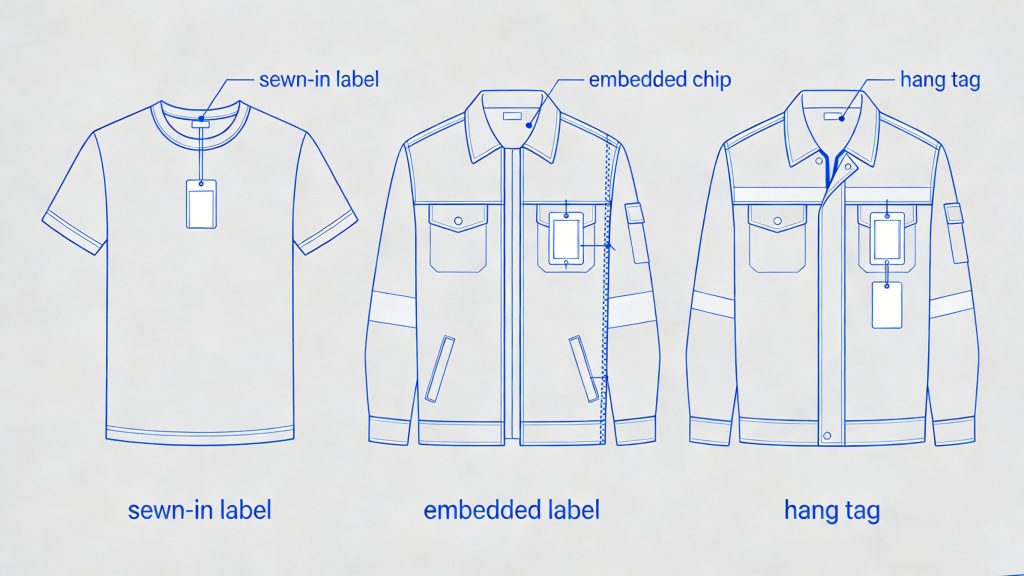 RFID Tag Placement Across Different Garments