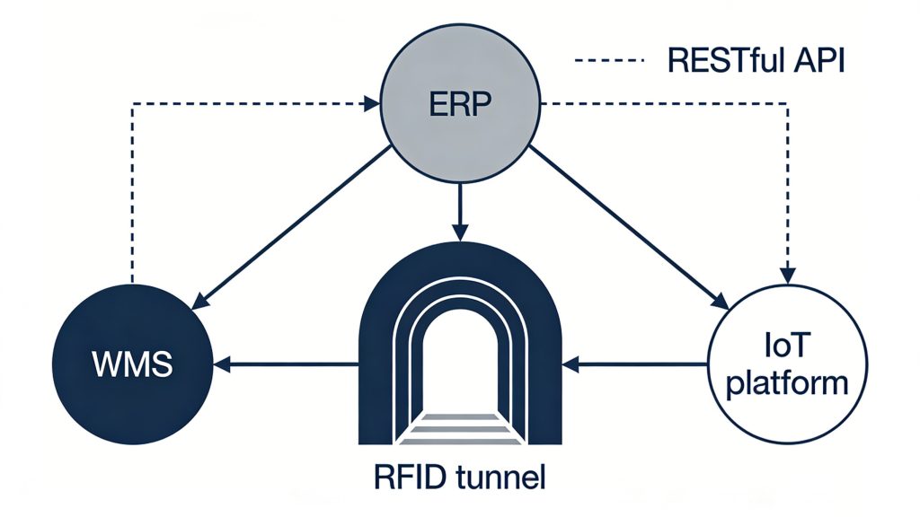 RFID Tunnel Integration with WMS and ERP via Open APIs