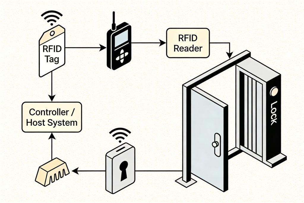 RFID access control system architecture diagram
