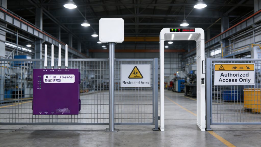 RFID gate access control system using fixed RFID reader
