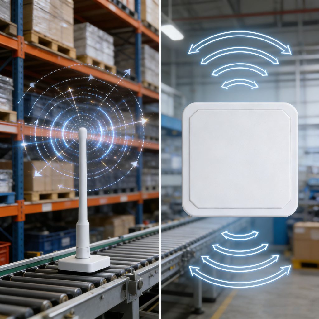 Comparison of stable RFID reads with CK-A5 versus standard antenna in warehouse environment
